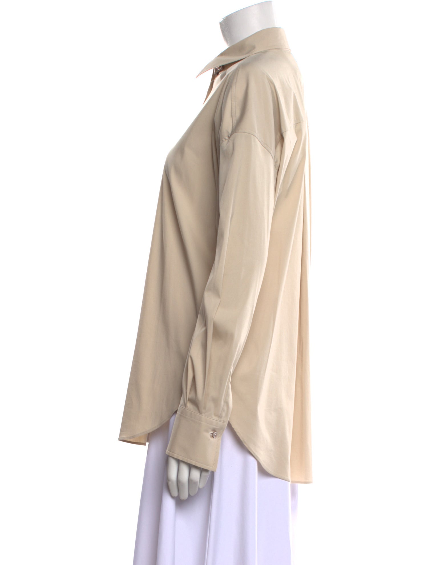 Brunello Cucinelli Long Sleeve Button-Up Top