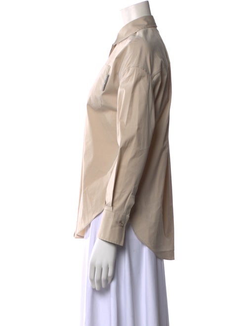 Brunello Cucinelli Long Sleeve Button-Up Top