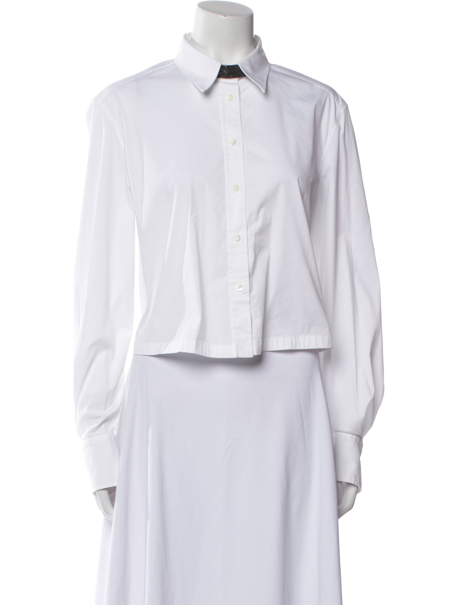 Brunello Cucinelli Long Sleeve Button-Up Top