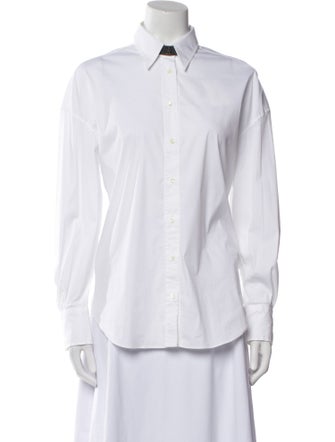 Brunello Cucinelli Long Sleeve Button-Up Top