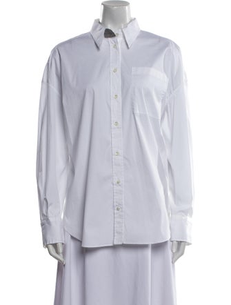 Brunello Cucinelli Long Sleeve Button-Up Top