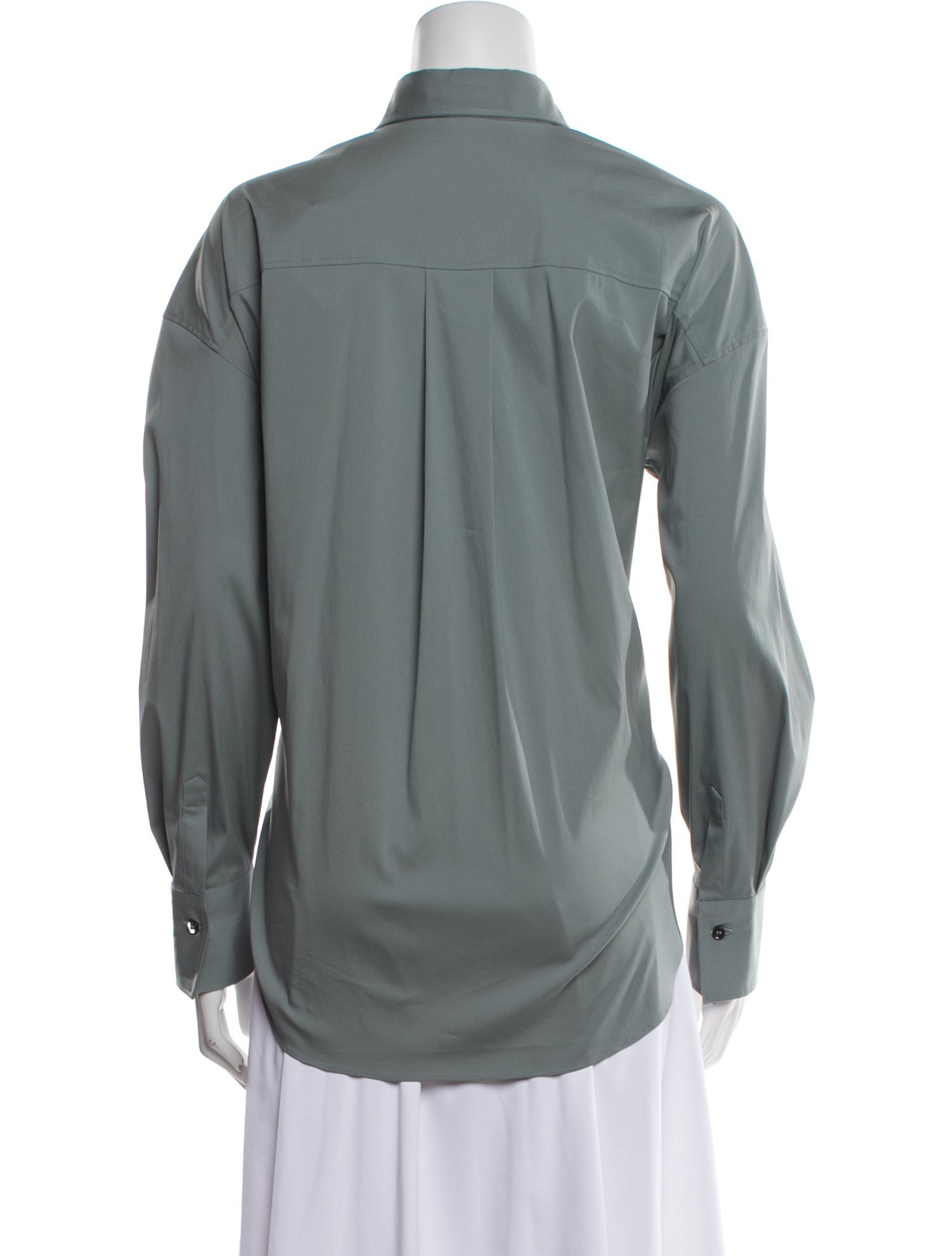 Brunello Cucinelli Long Sleeve Button-Up Top