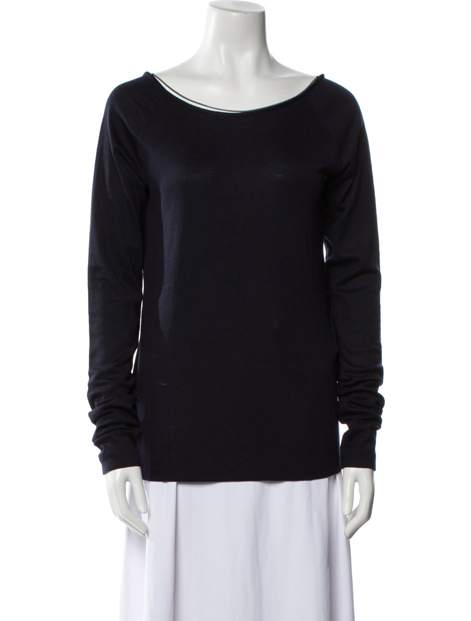 Brunello Cucinelli Wool Scoop Neck Sweatshirt