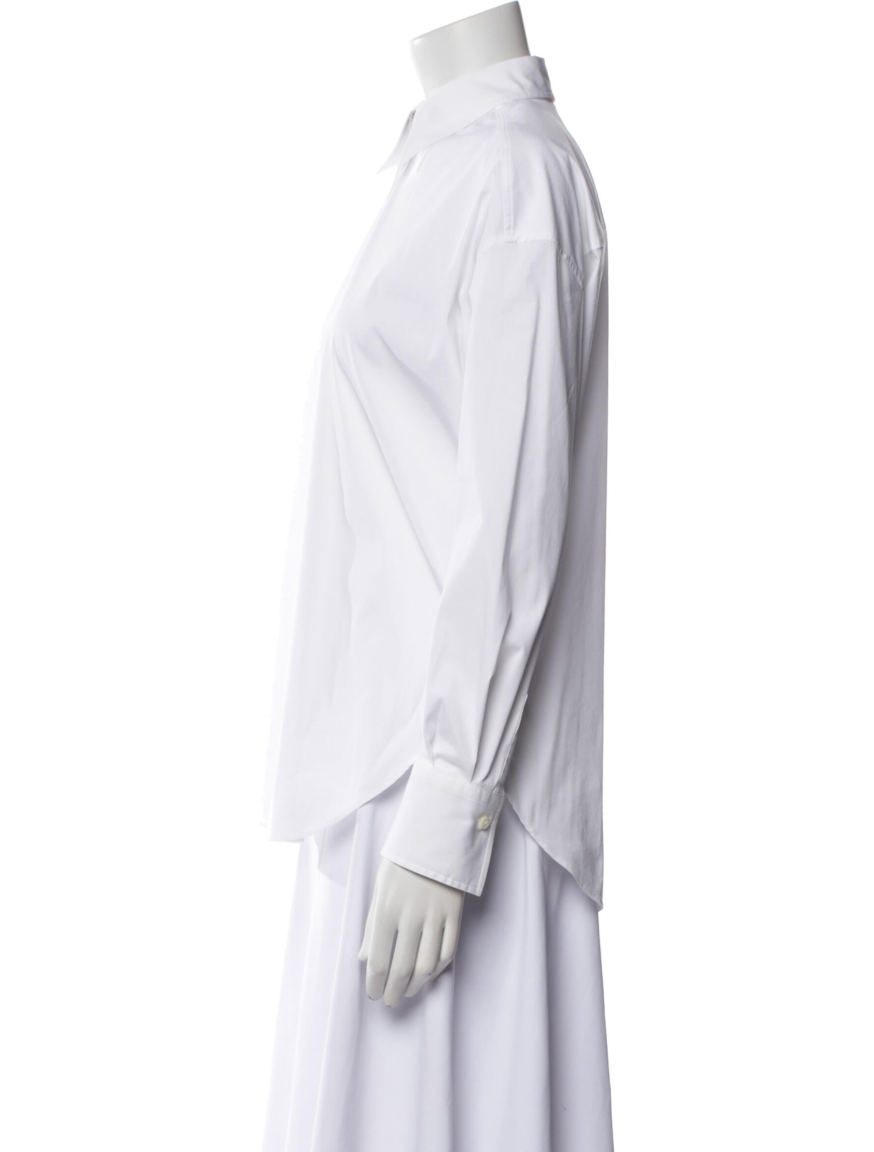 Brunello Cucinelli Long Sleeve Button-Up Top