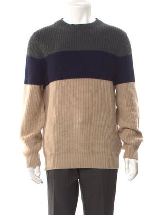 Brunello Cucinelli Cashmere Colorblock Pattern Pullover