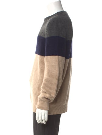 Brunello Cucinelli Cashmere Colorblock Pattern Pullover
