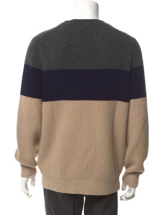 Brunello Cucinelli Cashmere Colorblock Pattern Pullover
