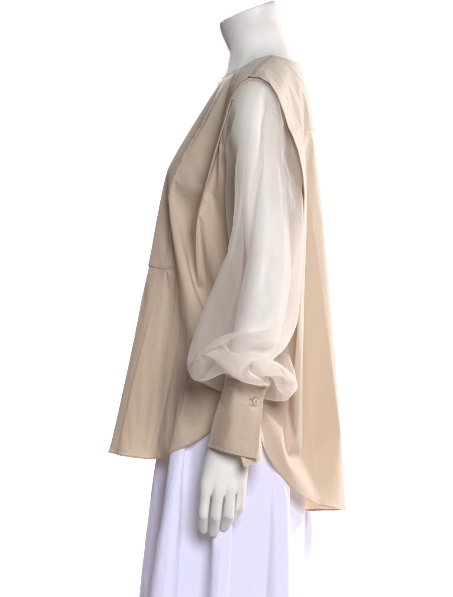 Brunello Cucinelli Crew Neck Long Sleeve Blouse