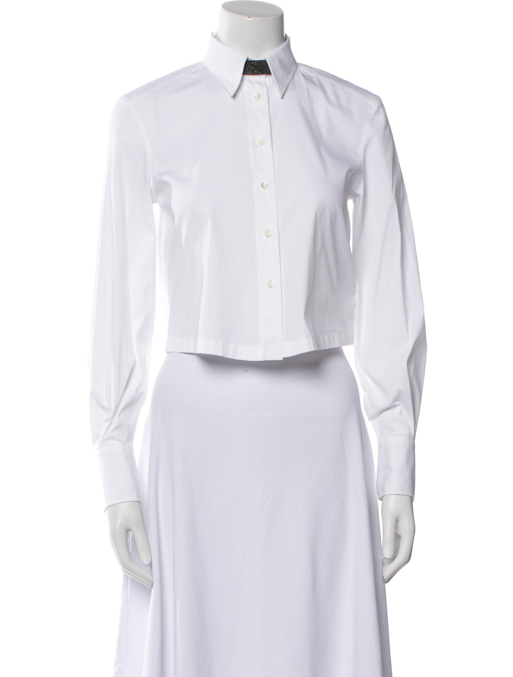 Brunello Cucinelli Long Sleeve Crop Top