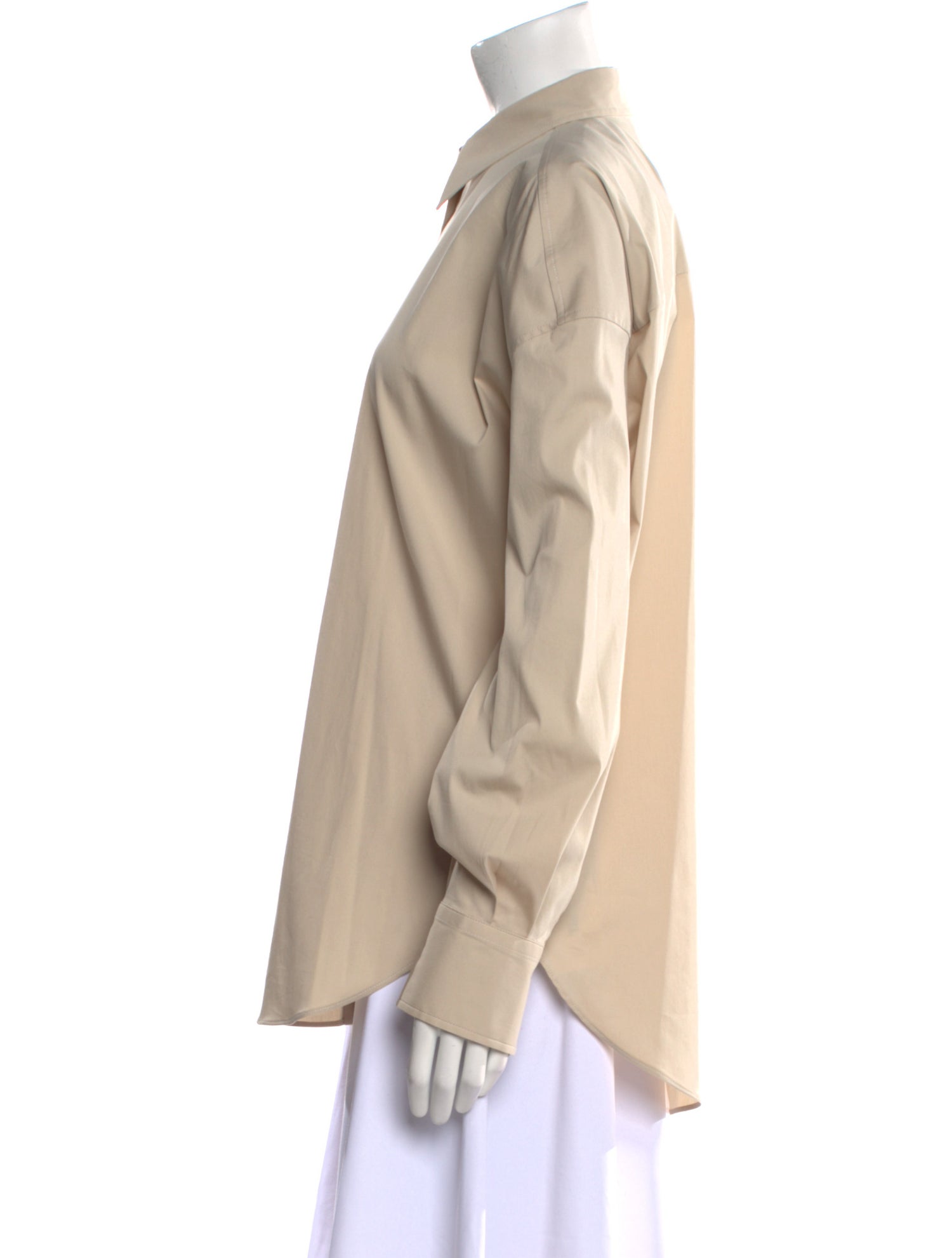 Brunello Cucinelli Long Sleeve Button-Up Top