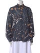 Brunello Cucinelli Printed Long Sleeve Button-Up Top