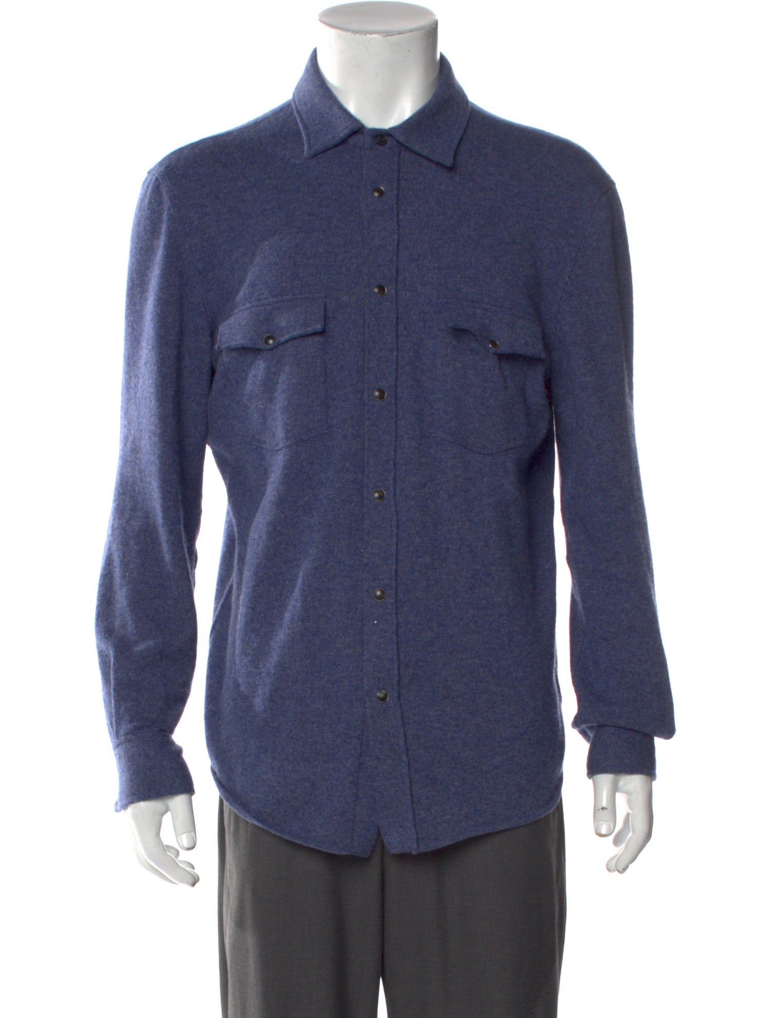 Brunello Cucinelli Virgin Wool Long Sleeve Shirt