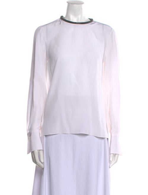 Brunello Cucinelli Silk Crew Neck Top
