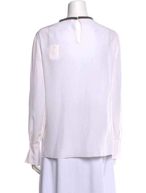 Brunello Cucinelli Silk Crew Neck Top