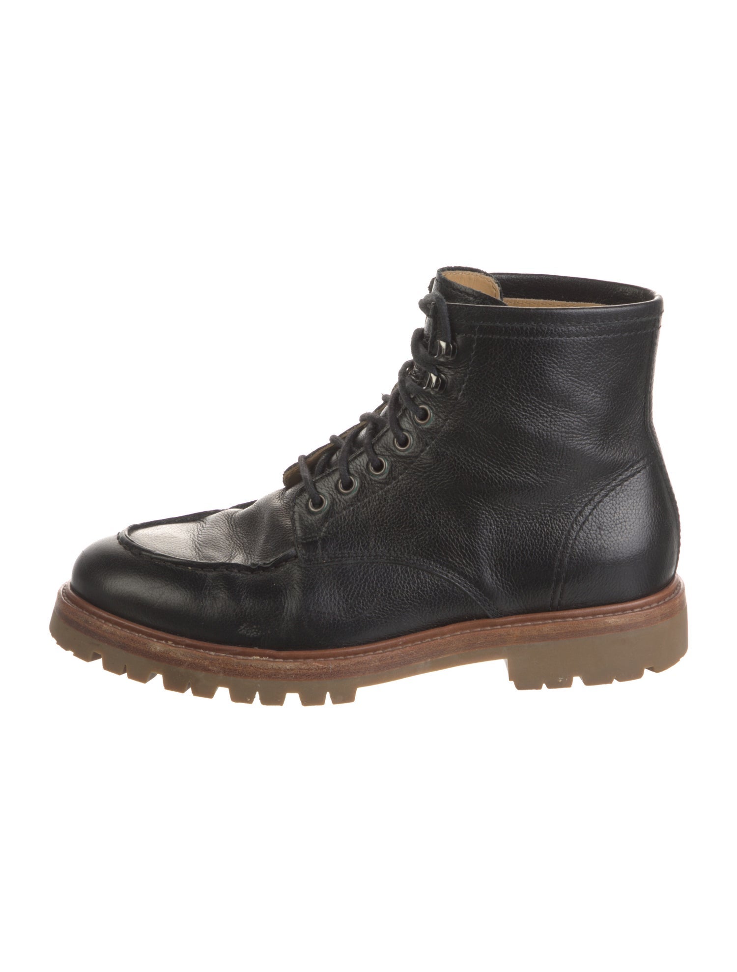 Brunello Cucinelli Leather Hiking Boots