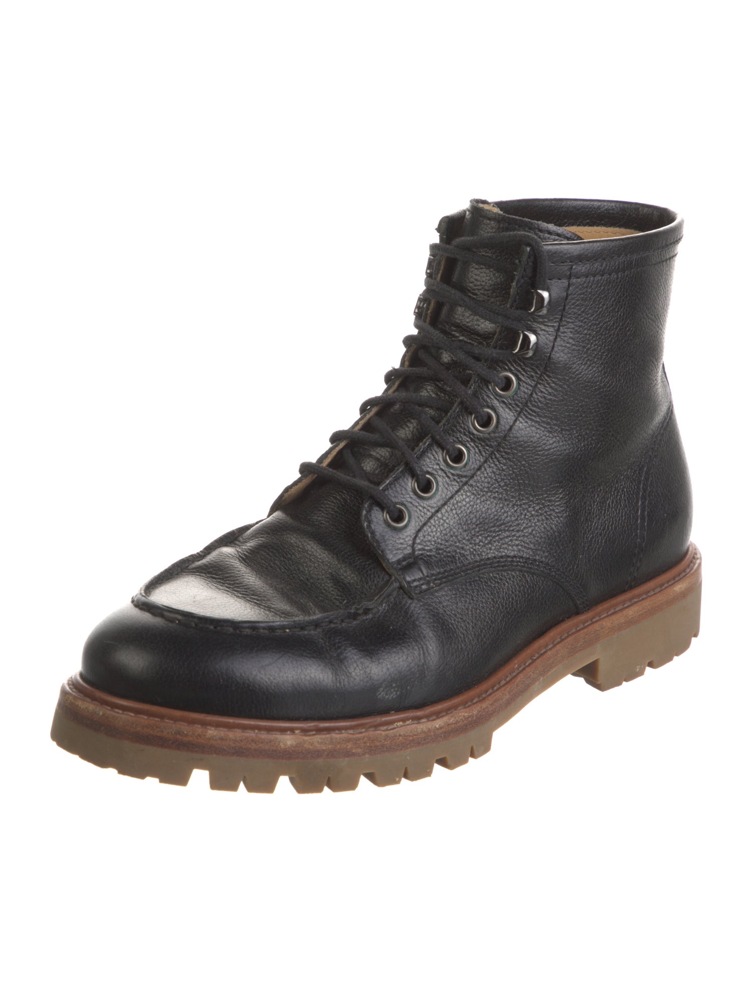 Brunello Cucinelli Leather Hiking Boots