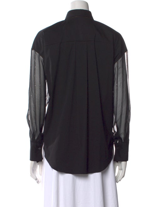 Brunello Cucinelli Long Sleeve Button-Up Top