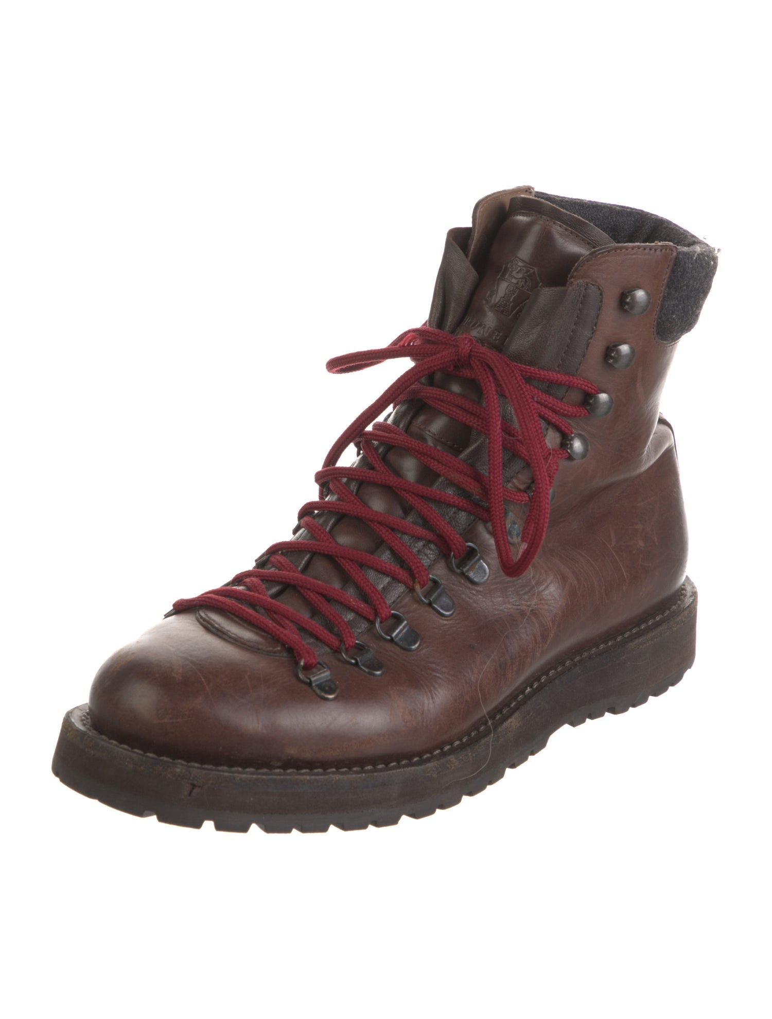 Brunello Cucinelli Leather Hiking Boots
