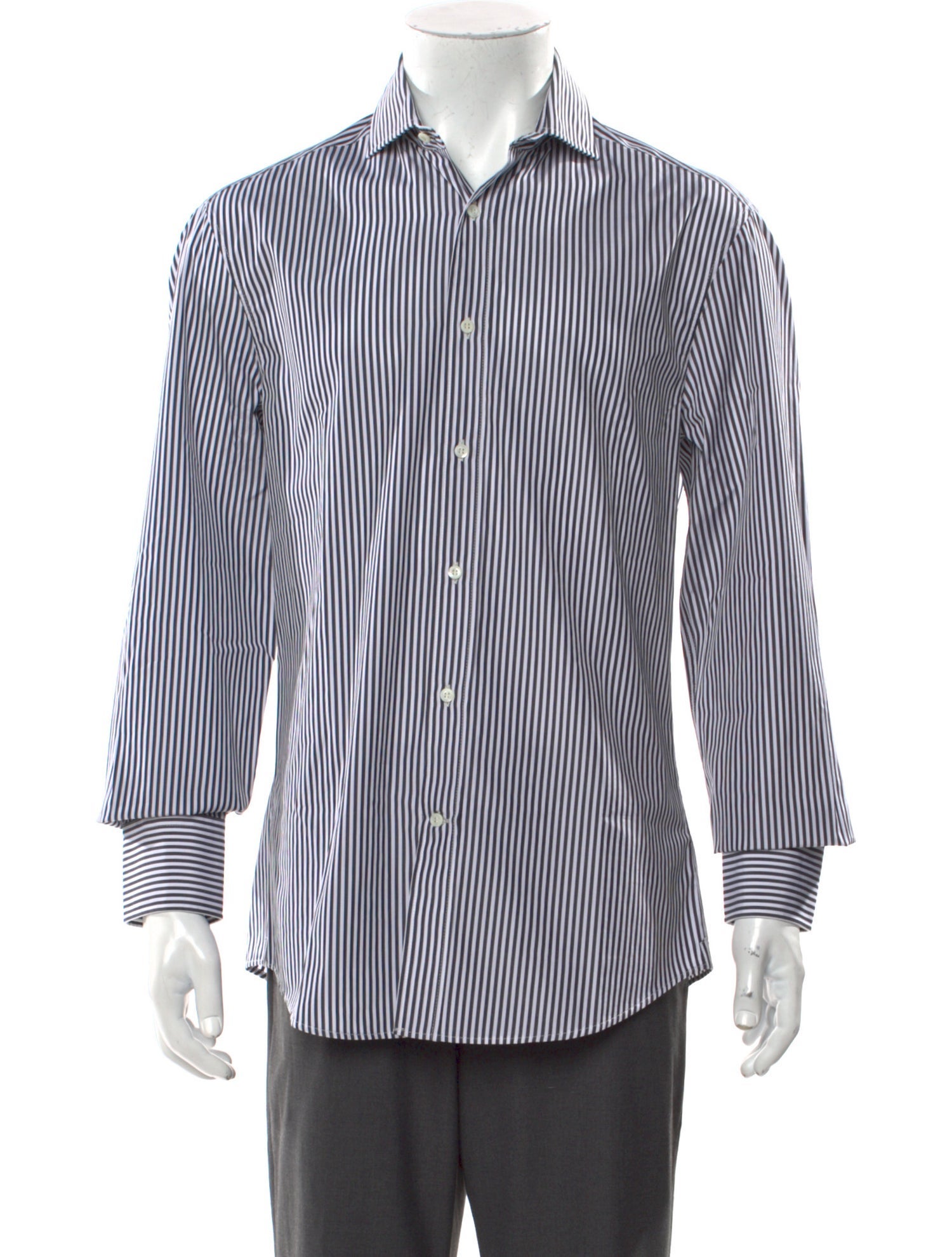 Brunello Cucinelli Striped Long Sleeve Shirt
