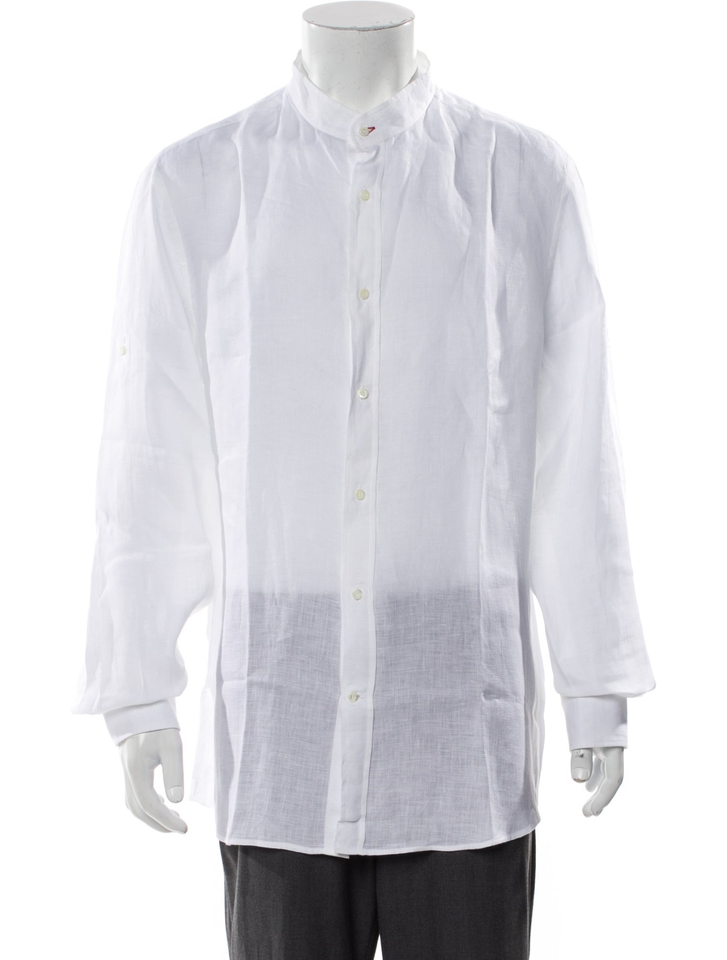 Brunello Cucinelli Linen Long Sleeve Dress Shirt