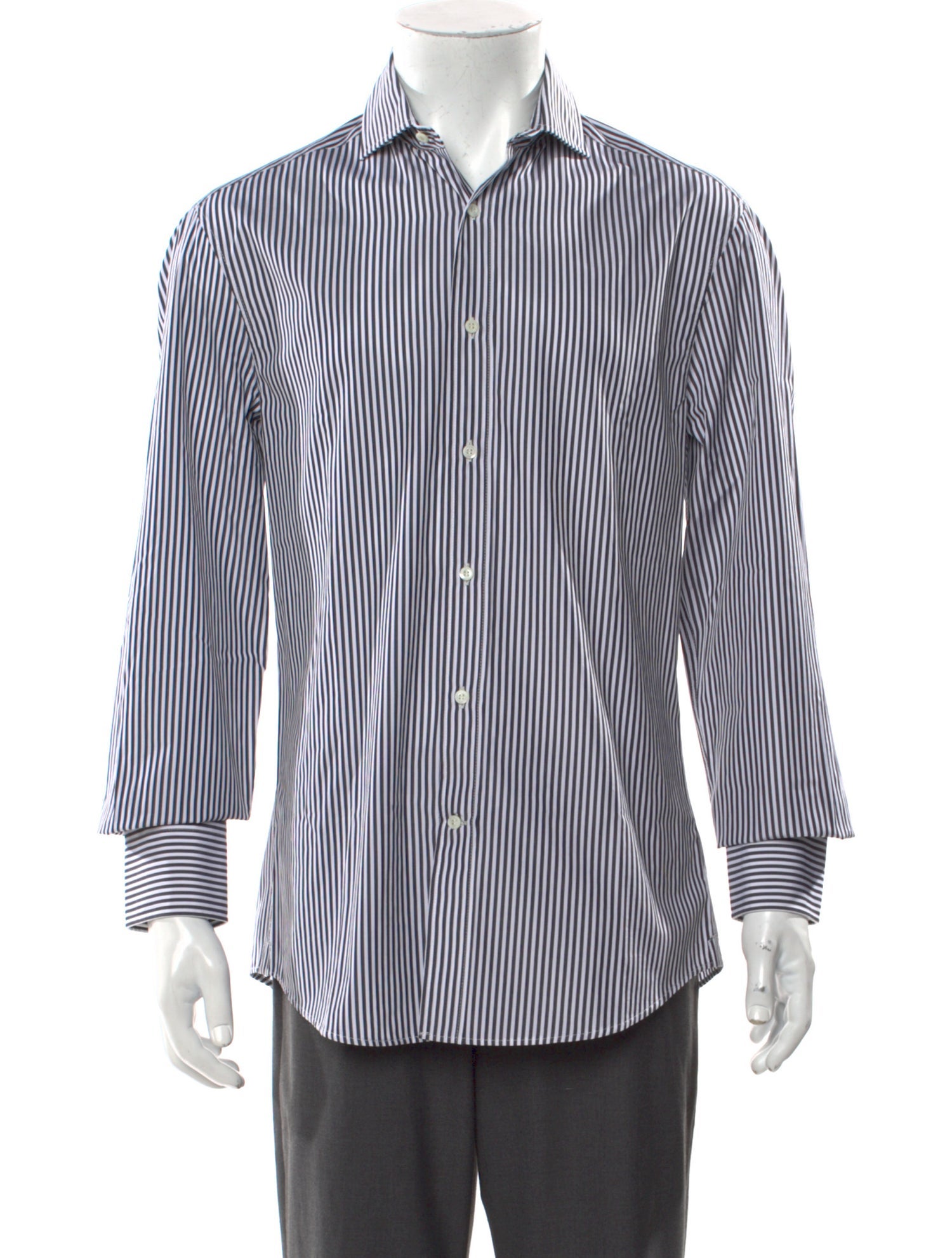 Brunello Cucinelli Striped Long Sleeve Shirt