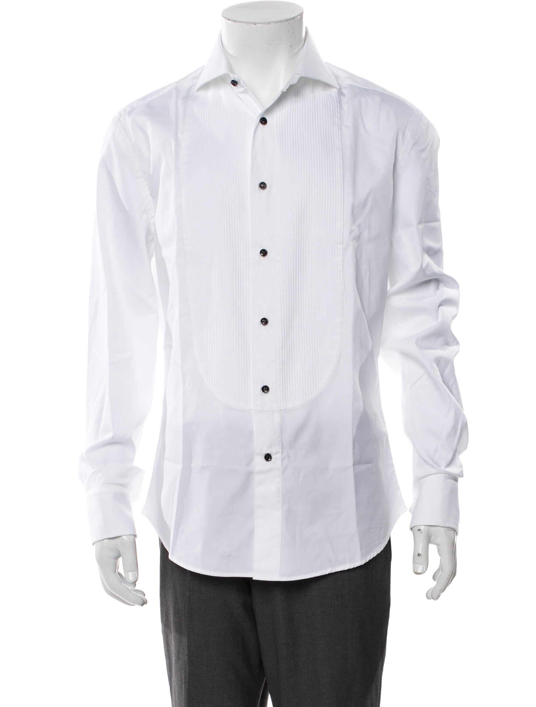 Brunello Cucinelli Long Sleeve Tuxedo Shirt