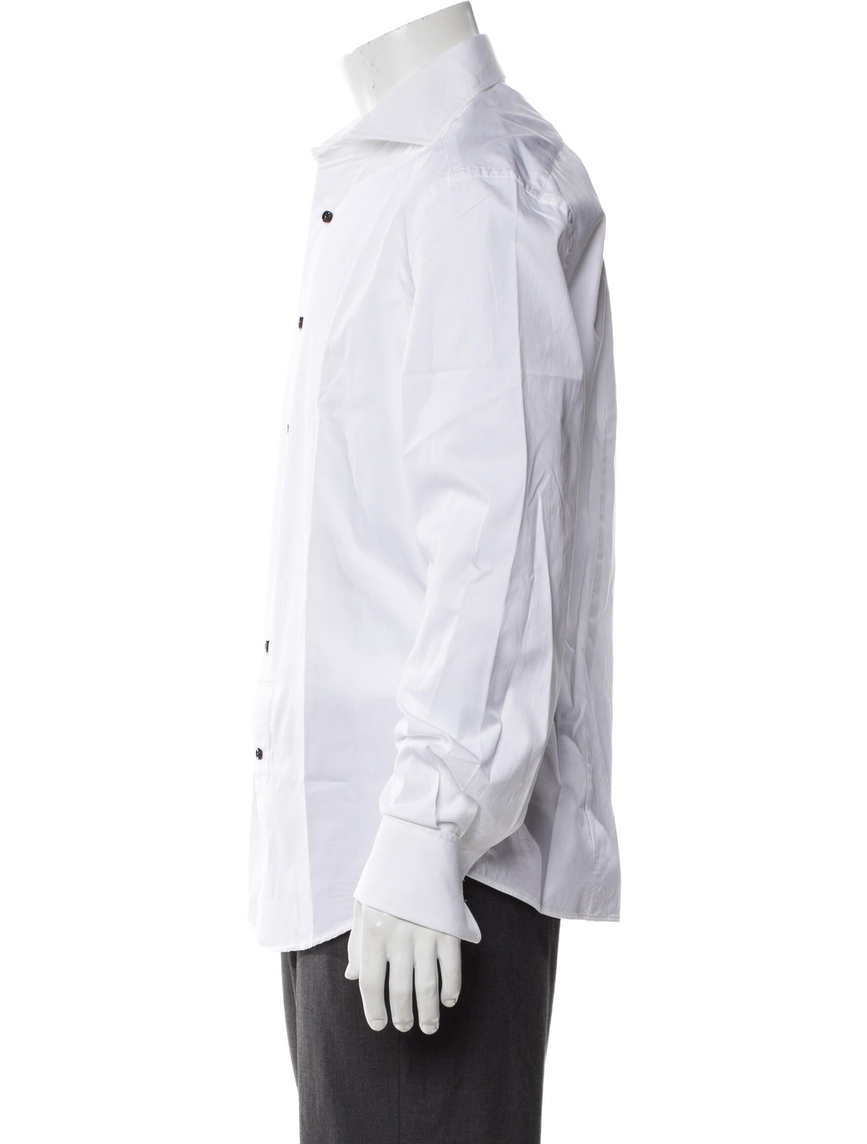 Brunello Cucinelli Long Sleeve Tuxedo Shirt