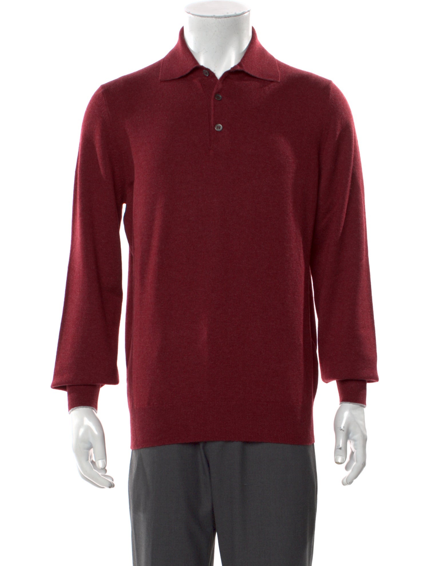 Brunello Cucinelli Cashmere Mock Neck Polo Sweater
