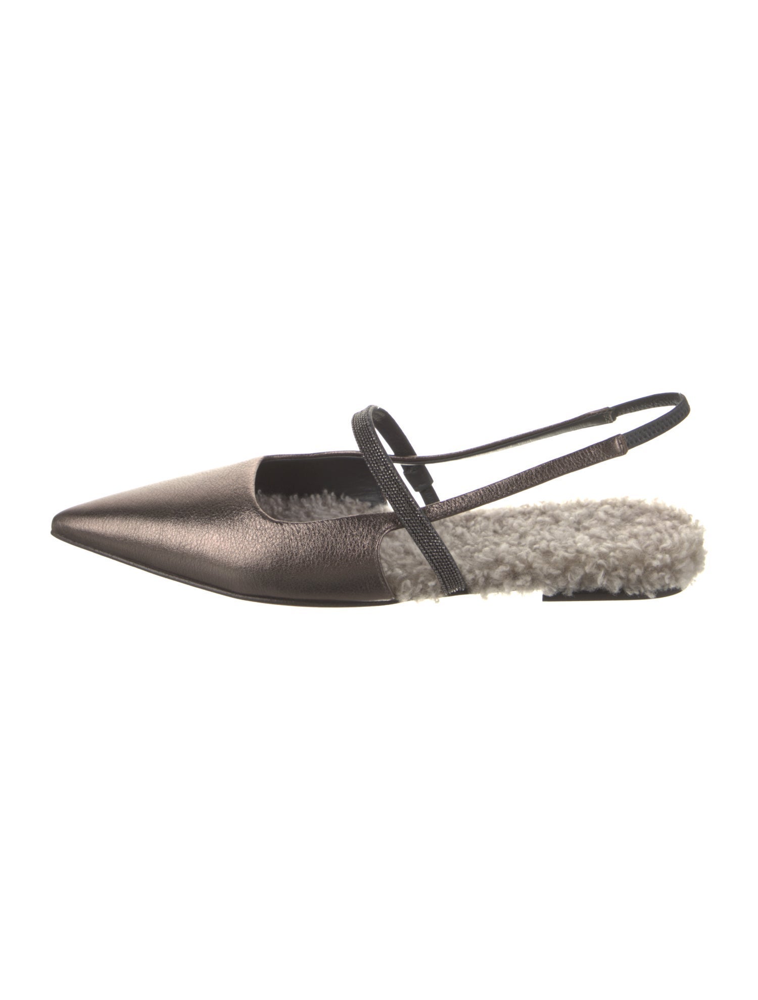 Brunello Cucinelli Leather Mary Jane Flats