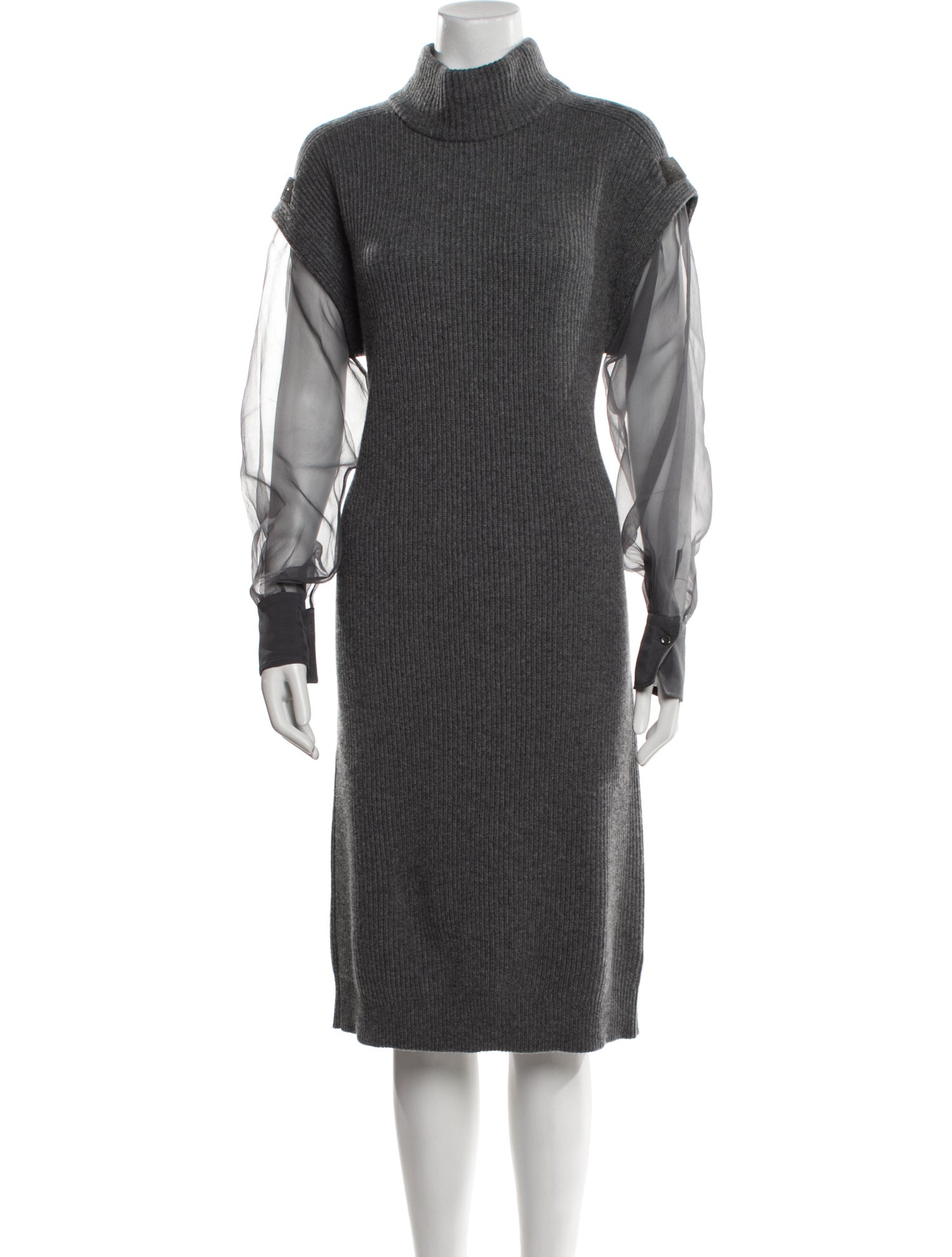 Brunello Cucinelli Cashmere Midi Length Dress