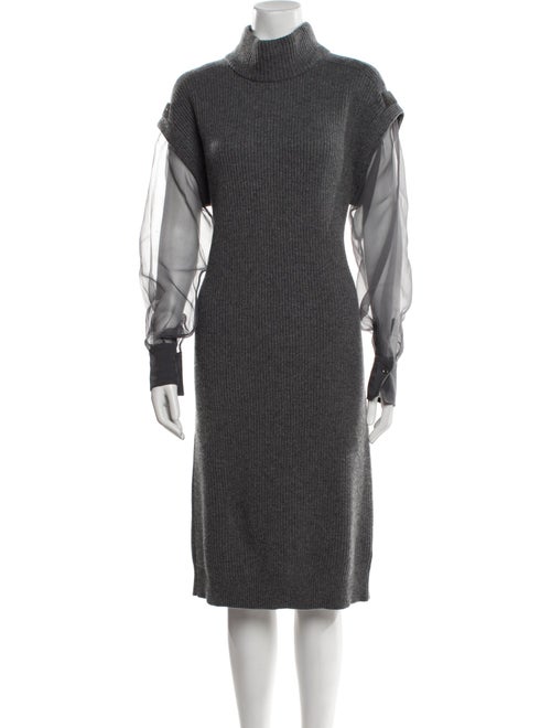 Brunello Cucinelli Cashmere Midi Length Dress