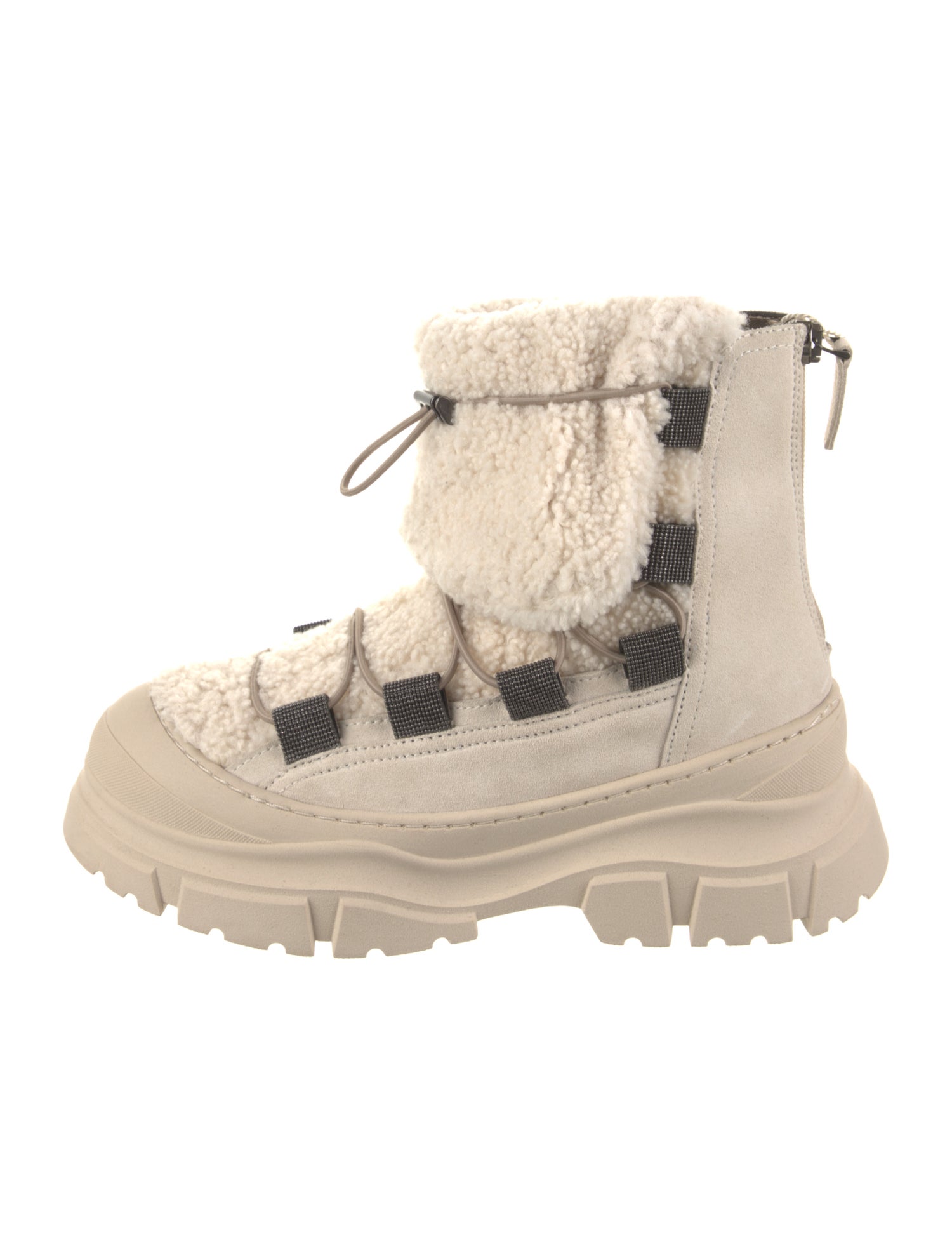 Brunello Cucinelli Rubber Beaded Accents Rain Boots