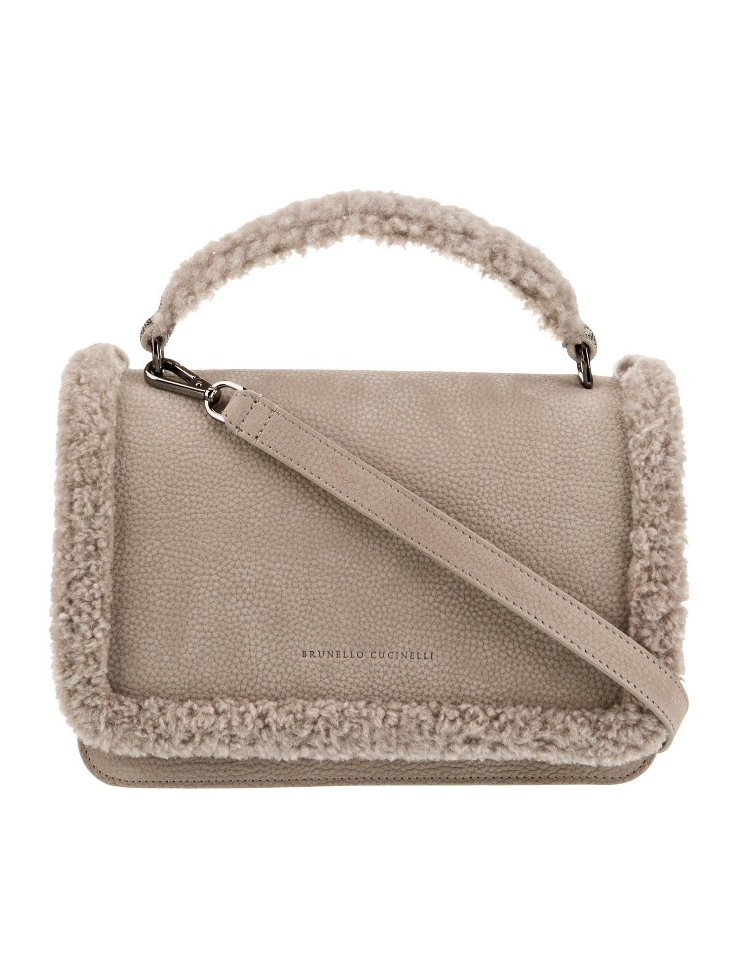 Brunello Cucinelli Leather Top Handle Bag