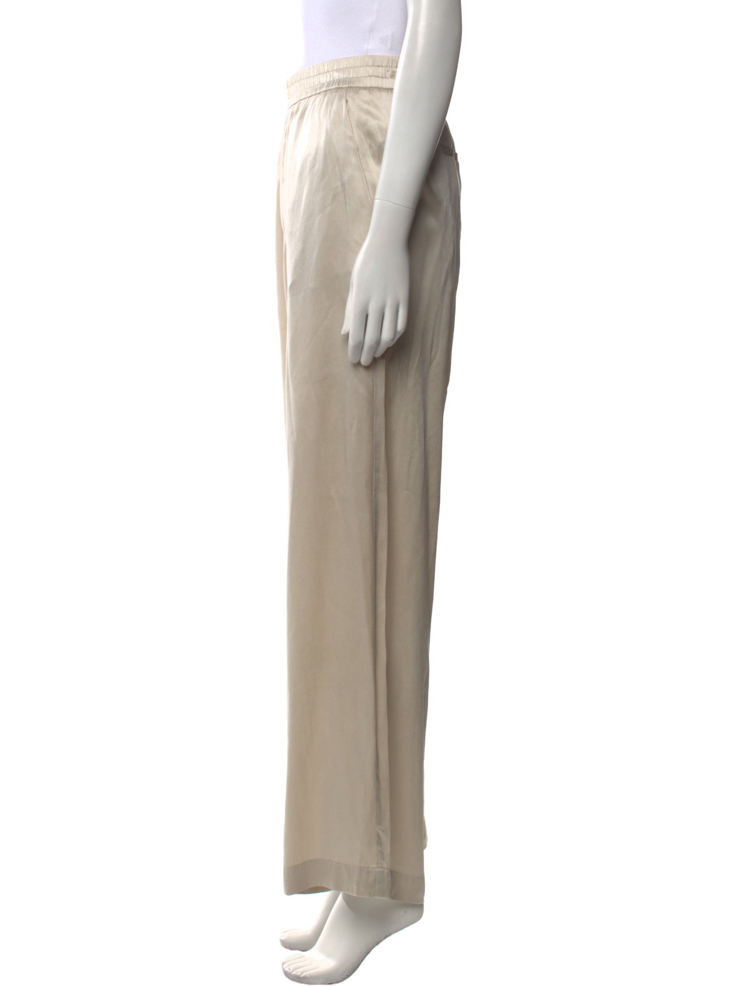 Brunello Cucinelli Silk Wide Leg Pants