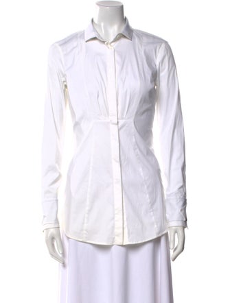 Brunello Cucinelli Long Sleeve Button-Up Top