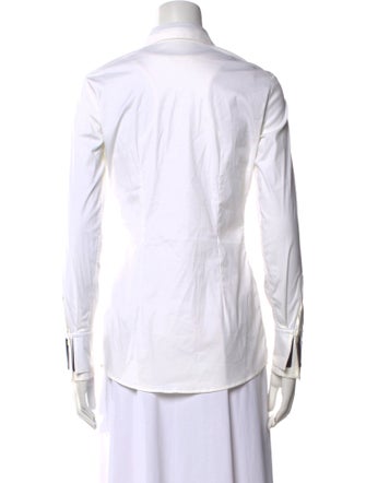 Brunello Cucinelli Long Sleeve Button-Up Top