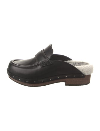 Brunello Cucinelli Leather Beaded Accents Mules