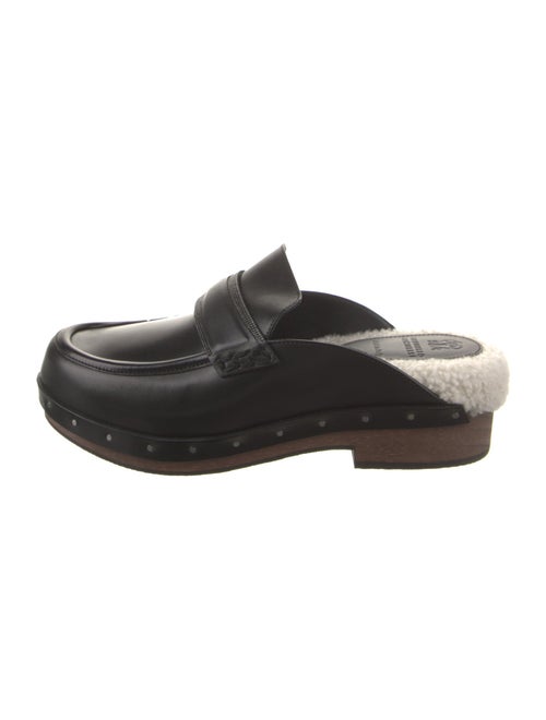 Brunello Cucinelli Leather Beaded Accents Mules