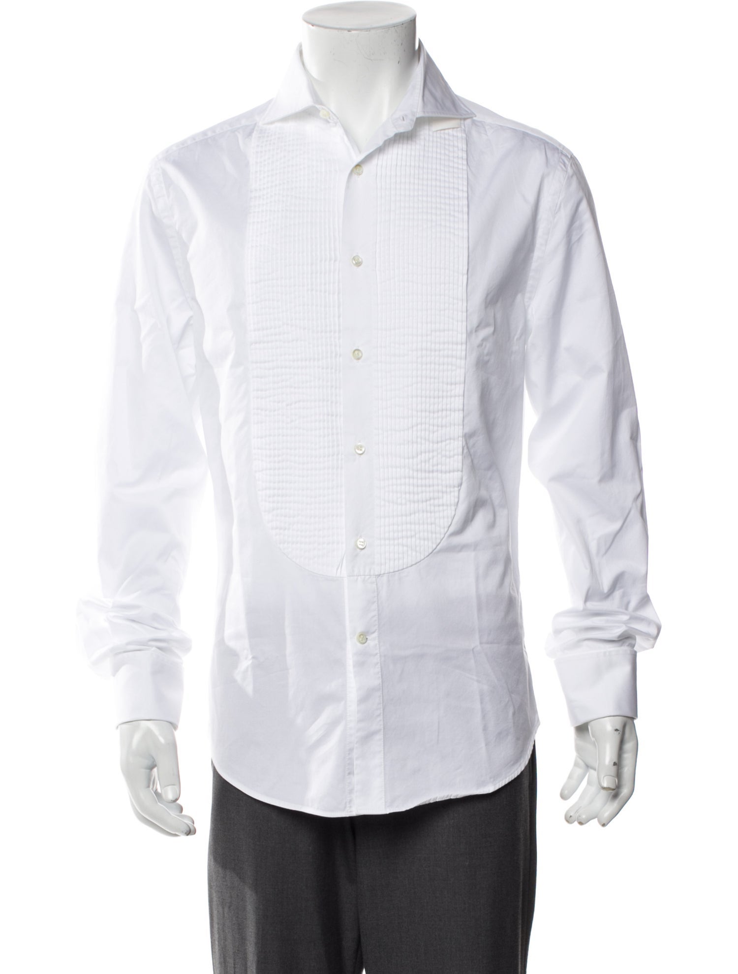 Brunello Cucinelli Long Sleeve Tuxedo Shirt