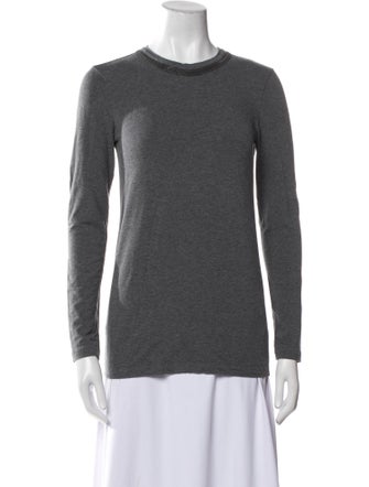 Brunello Cucinelli Crew Neck Long Sleeve Top