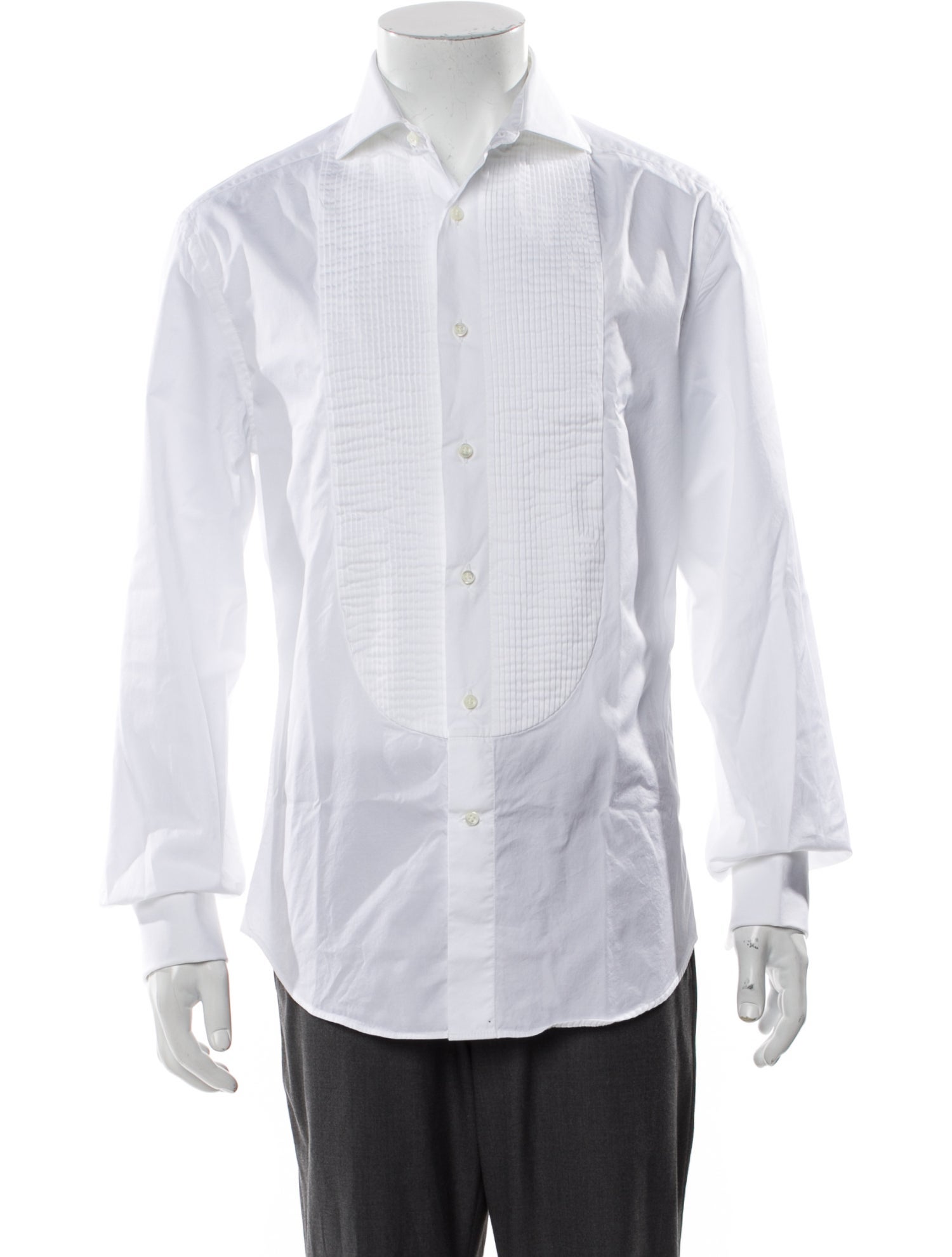 Brunello Cucinelli Long Sleeve Tuxedo Shirt