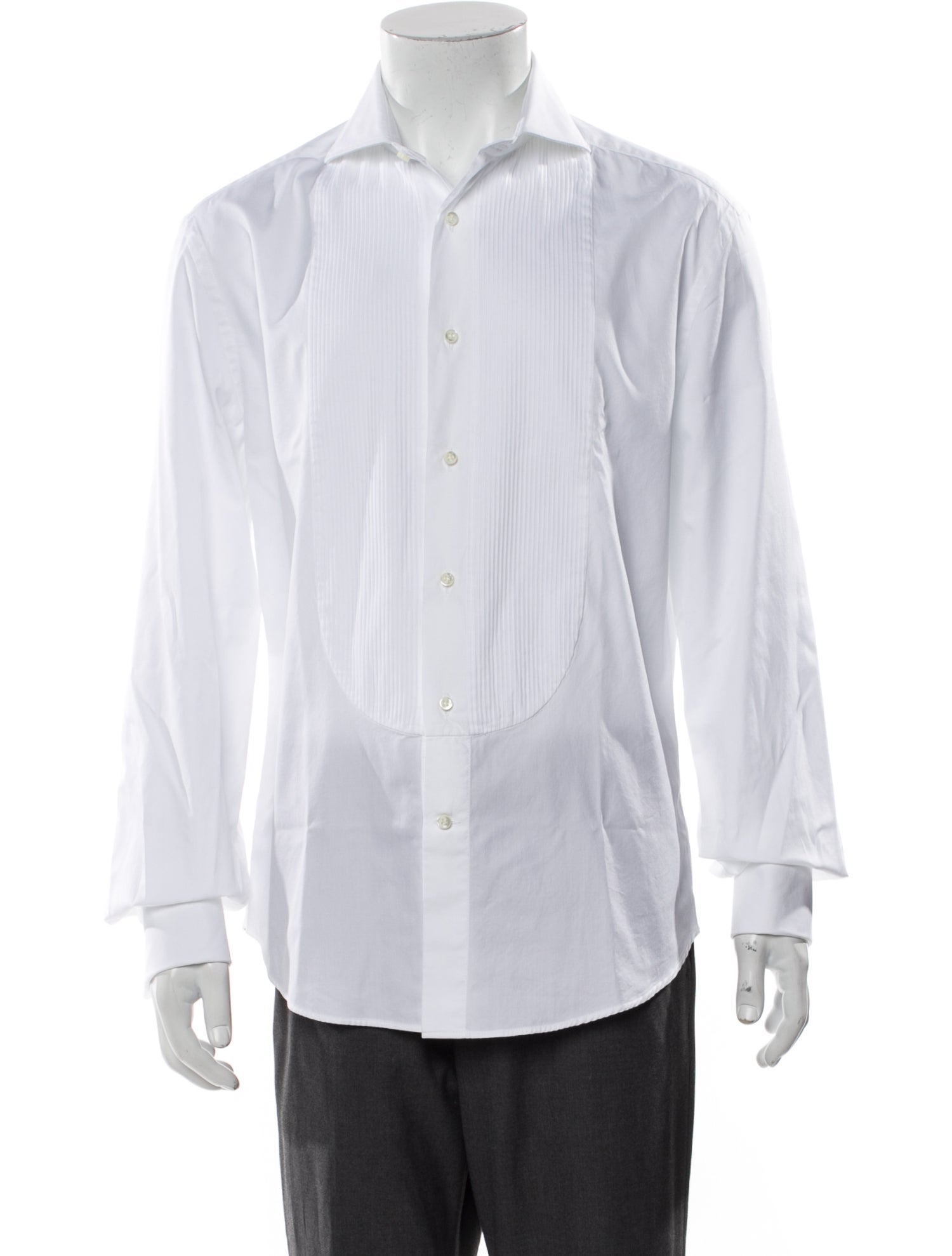 Brunello Cucinelli Long Sleeve Tuxedo Shirt