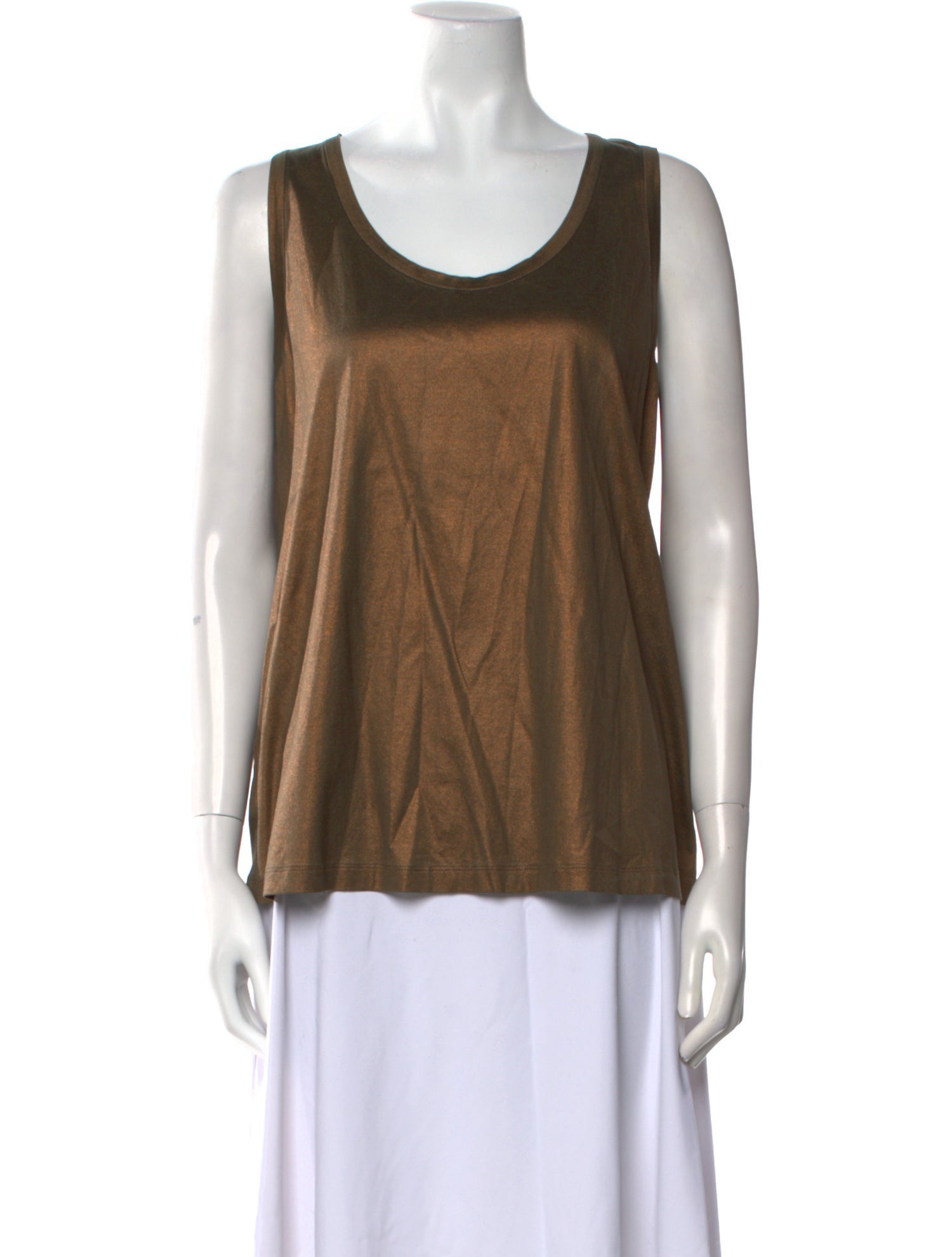 Brunello Cucinelli Scoop Neck Sleeveless Top
