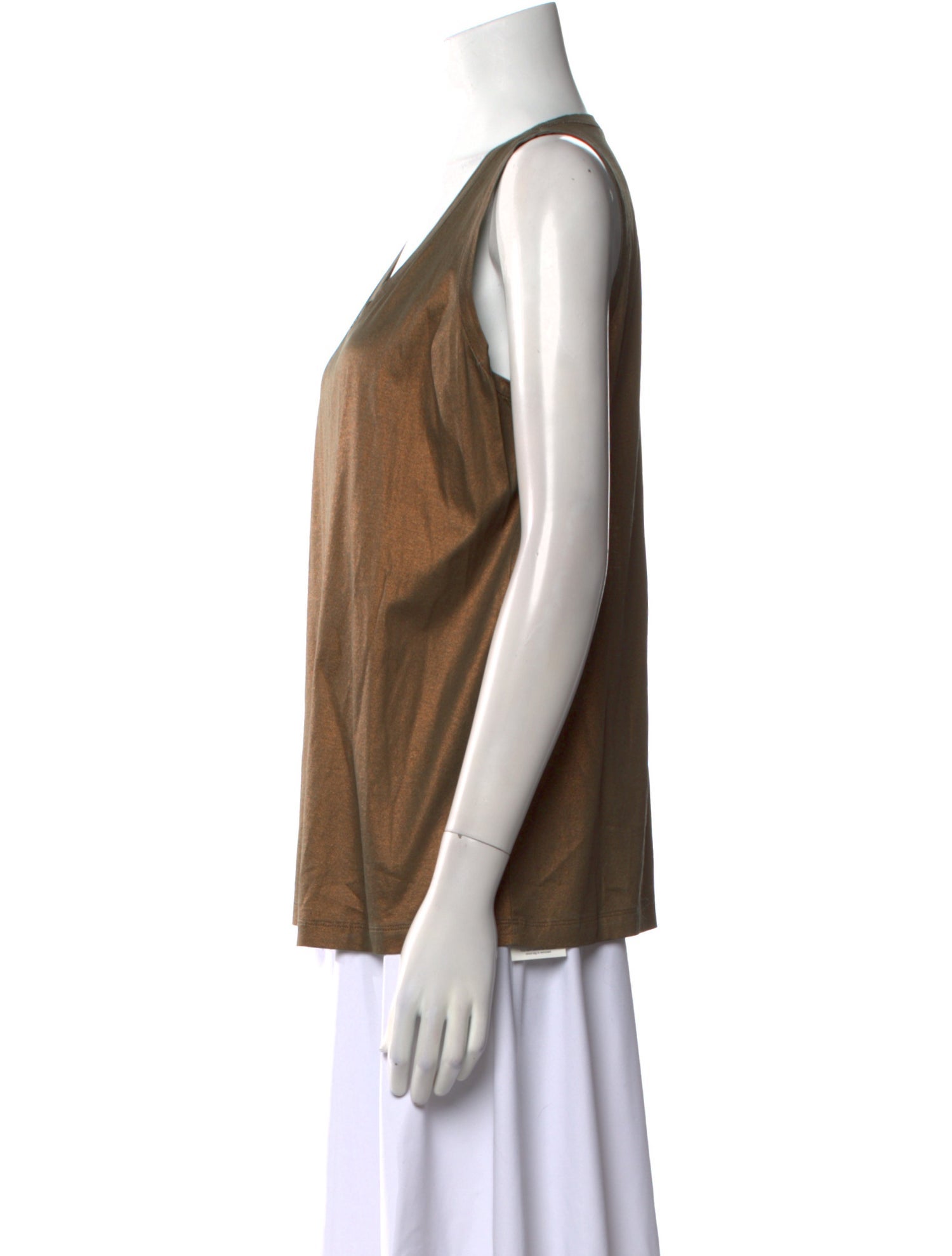 Brunello Cucinelli Scoop Neck Sleeveless Top