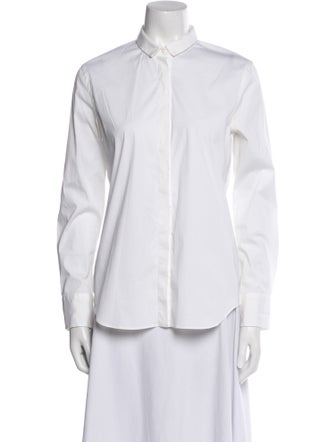 Brunello Cucinelli Long Sleeve Button-Up Top