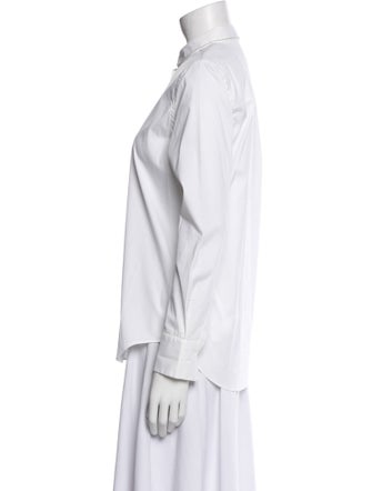 Brunello Cucinelli Long Sleeve Button-Up Top