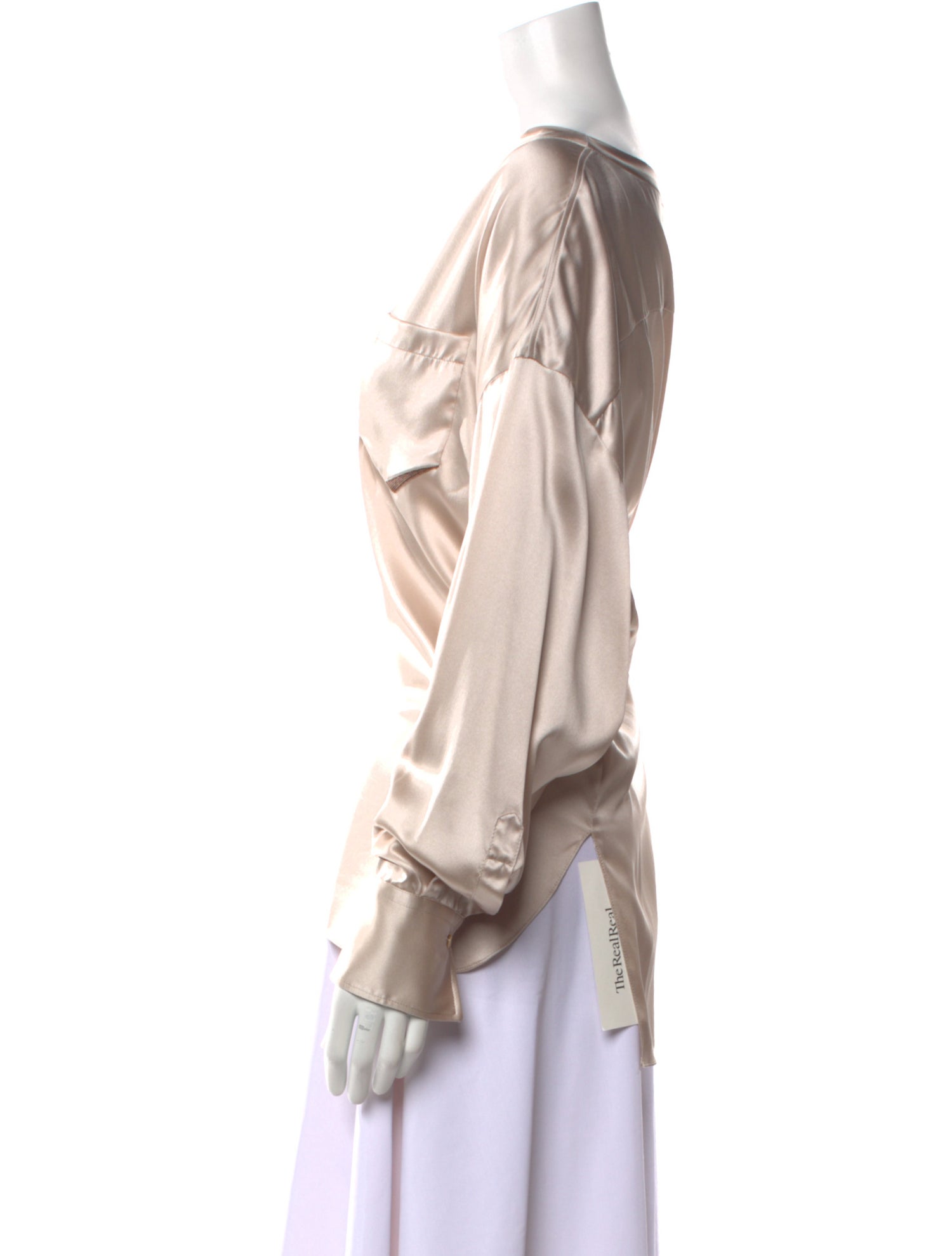 Brunello Cucinelli Silk V-Neck Blouse