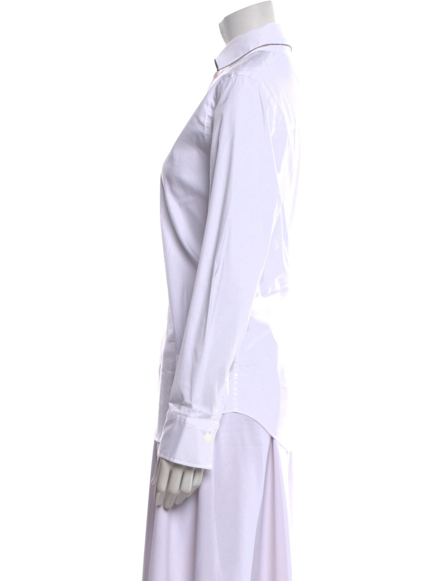 Brunello Cucinelli Long Sleeve Button-Up Top w/ Tags