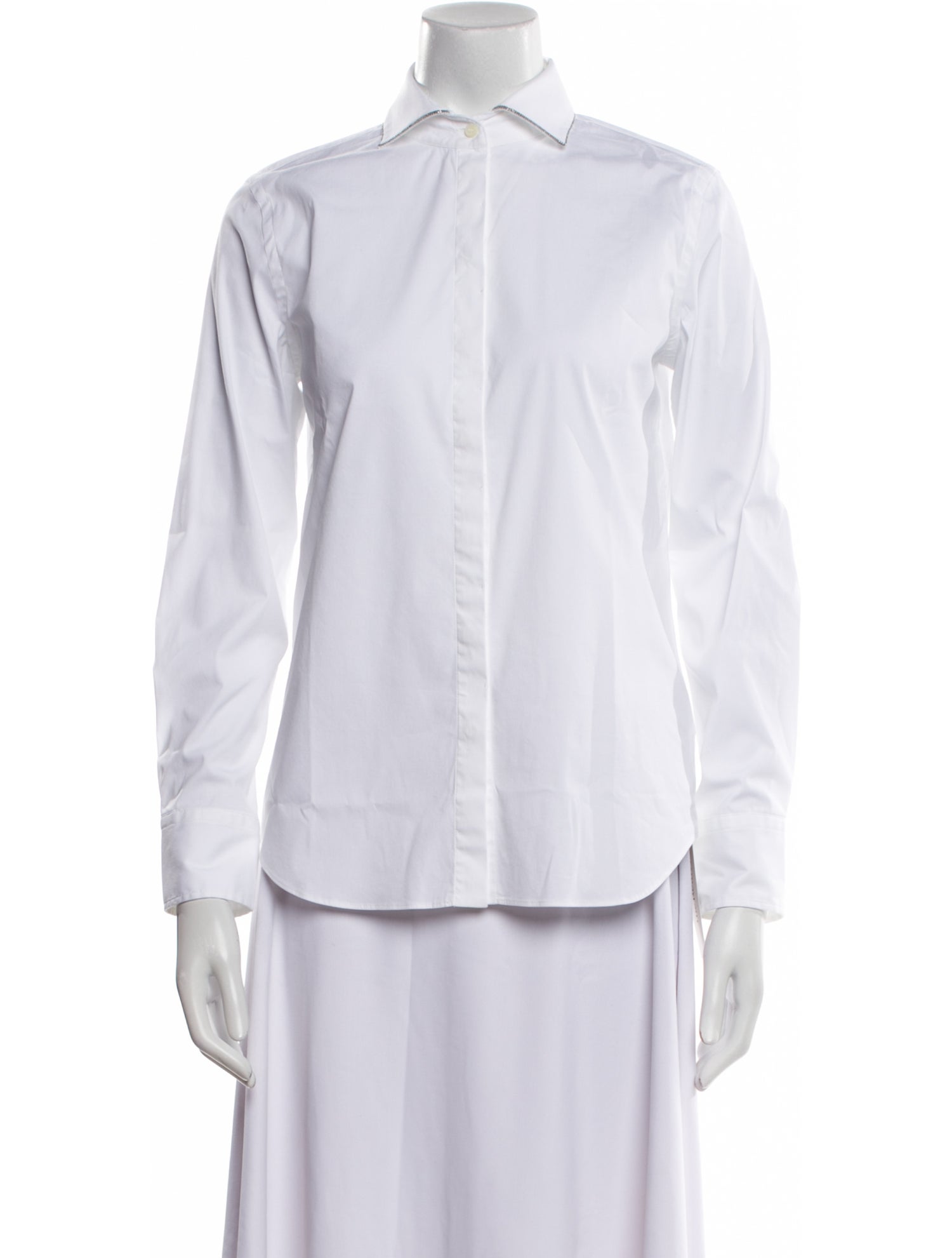 Brunello Cucinelli Long Sleeve Button-Up Top w/ Tags