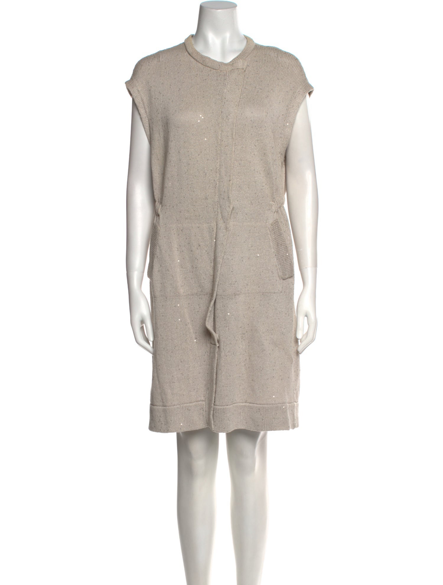 Brunello Cucinelli Crew Neck Mini Dress